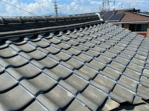 春日井市にて屋根修理＜瓦屋根の漆喰工事・ラバーロック工法＞の施工後写真
