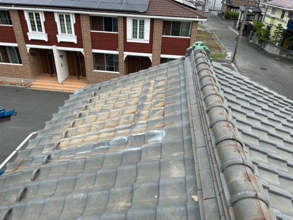 春日井市にて屋根修理＜瓦屋根の漆喰工事・ラバーロック工法＞の施工前写真